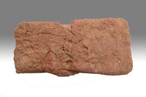 Water-struck brick made in bottomless mold but set on sand bed; 